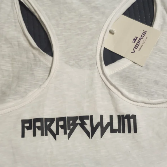 White Tank Top with Blue Turtle Design - Picture 4 of 5